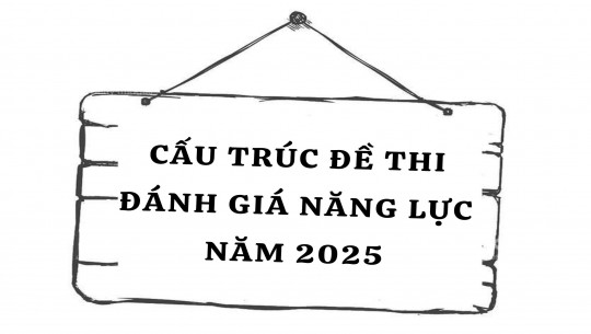 CẤU TRÚC ĐỀ THI ĐÁNH GIÁ NĂNG LỰC TIẾNG ANH NỘI BỘ NĂM 2025
